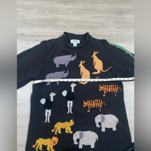 Vintage Richard’s & Jones Noah’s Ark‎ Handknit Sweater Ugly Christmas Biblical - Picture 5 of 8